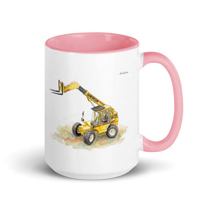 Furrow & Fields Pink Sanderson 726 Teleporter Watercolor | 15 oz Mug with Color Inside Quality Farmers Merch
