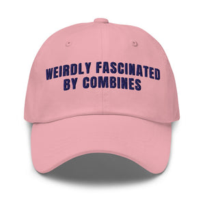 Furrow & Fields Pink Weirdly Fascinated by Combines | Classic Dad Hat Quality Farmers Merch