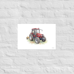 Furrow & Fields Poster Case IH 4240 XL Pro Watercolor | Poster Quality Farmers Merch