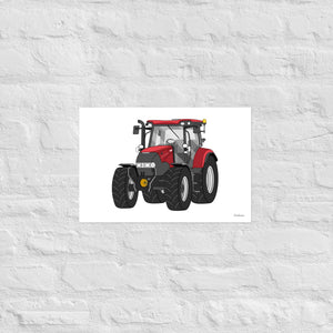 Furrow & Fields Poster Case IH Maxxum 145 | Poster Quality Farmers Merch