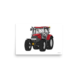 Furrow & Fields Poster Case IH Maxxum 145 | Poster Quality Farmers Merch