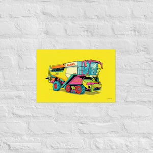 Furrow & Fields Poster CLAAS Lexion 8600 TerraTrac Pop Art | Poster Quality Farmers Merch