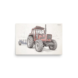Furrow & Fields Poster Fiat 1880 Pencil Sketch | Poster Quality Farmers Merch