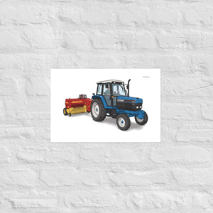 Furrow & Fields Poster Ford 6640 SLE | Poster Quality Farmers Merch