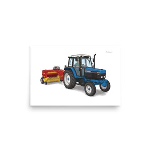Furrow & Fields Poster Ford 6640 SLE | Poster Quality Farmers Merch