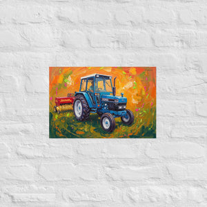 Furrow & Fields Poster Ford 6640 SLE Splash Art | Poster Quality Farmers Merch