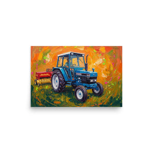 Furrow & Fields Poster Ford 6640 SLE Splash Art | Poster Quality Farmers Merch