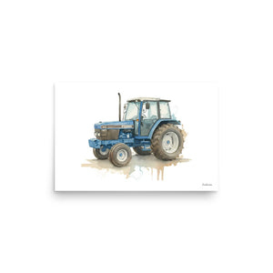 Furrow & Fields Poster Ford 6640 Watercolor | Poster Quality Farmers Merch