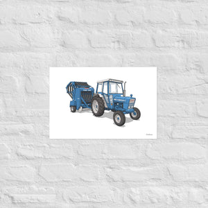Furrow & Fields Poster Ford 7600 | Poster Quality Farmers Merch