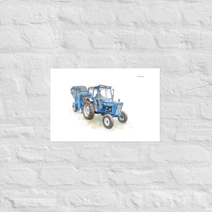 Furrow & Fields Poster Ford 7600 Watercolor | Poster Quality Farmers Merch