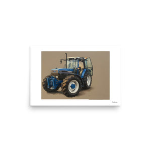 Furrow & Fields Poster Ford 7840 Oil-Painting | Poster Quality Farmers Merch