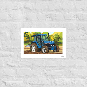 Furrow & Fields Poster Ford 8340 Ploughing | Poster Quality Farmers Merch