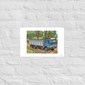 Furrow & Fields Poster Hino 8 Wheel Tipper | Poster Quality Farmers Merch