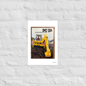 Furrow & Fields Poster JCB 3C II Advert | Poster Quality Farmers Merch