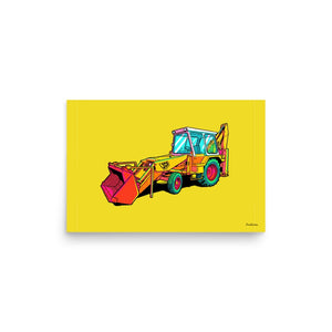 Furrow & Fields Poster JCB 3C II Pop Art | Poster Quality Farmers Merch