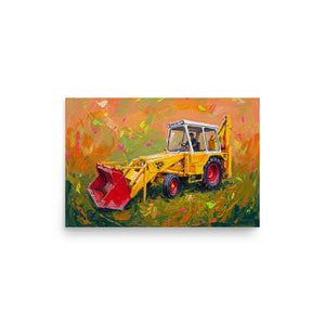 Furrow & Fields Poster JCB 3C II Splash Art | Poster Quality Farmers Merch