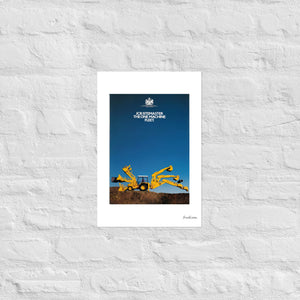 Furrow & Fields Poster JCB 3CX Sitemaster Advert | Poster Quality Farmers Merch