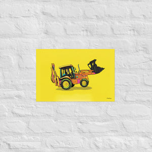 Furrow & Fields Poster JCB 3CX Sitemaster SRS Pop Art | Poster Quality Farmers Merch