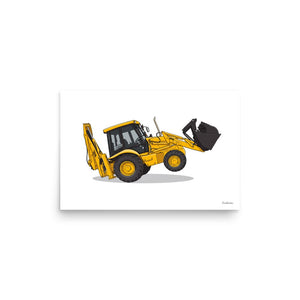 Furrow & Fields Poster JCB 3CX Sitemaster SRS | Poster Quality Farmers Merch