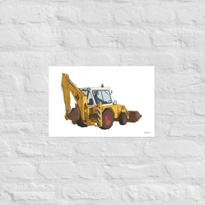 Furrow & Fields Poster JCB 3D Working | Poster Quality Farmers Merch