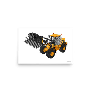 Furrow & Fields Poster JCB 435 S Farm Master | Poster Quality Farmers Merch