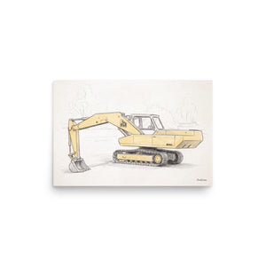 Furrow & Fields Poster JCB 806 Pencil Sketch | Poster Quality Farmers Merch