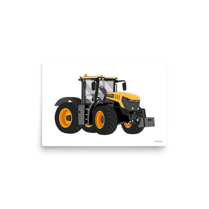Furrow & Fields Poster JCB 8330 Fastrac | Poster Quality Farmers Merch