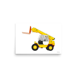 Furrow & Fields Poster JCB Loadall 520 | Poster Quality Farmers Merch