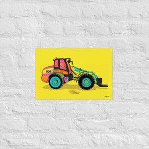 Furrow & Fields Poster JCB TM420 Pop Art | Poster Quality Farmers Merch