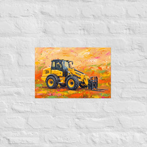 Furrow & Fields Poster JCB TM420 Splash Art | Poster Quality Farmers Merch