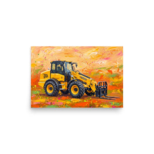 Furrow & Fields Poster JCB TM420 Splash Art | Poster Quality Farmers Merch