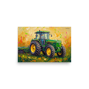 Furrow & Fields Poster John Deere 4955 Splash Art | Poster Quality Farmers Merch