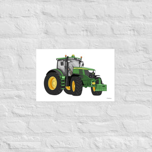 Furrow & Fields Poster John Deere 6210 R | Poster Quality Farmers Merch