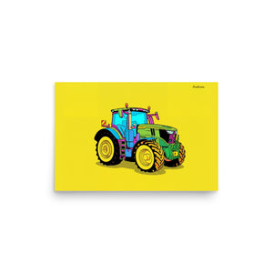 Furrow & Fields Poster John Deere 6R 250 Pop Art | Poster Quality Farmers Merch