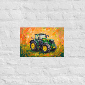 Furrow & Fields Poster John Deere 6R 250 Splash Art | Poster Quality Farmers Merch