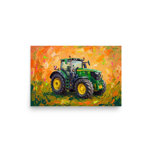 Furrow & Fields Poster John Deere 6R 250 Splash Art | Poster Quality Farmers Merch