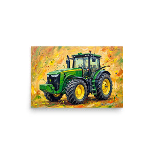 Furrow & Fields Poster John Deere 8345R Splash Art | Poster Quality Farmers Merch