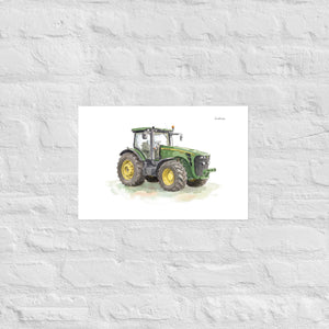 Furrow & Fields Poster John Deere 8345R Watercolor | Poster Quality Farmers Merch