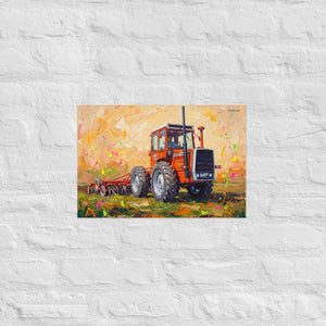 Furrow & Fields Poster Massey Ferguson 1200 Splash Art | Poster Quality Farmers Merch