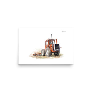 Furrow & Fields Poster Massey Ferguson 1200 Watercolor | Poster Quality Farmers Merch