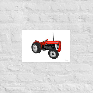 Furrow & Fields Poster Massey Ferguson 135 | Poster Quality Farmers Merch