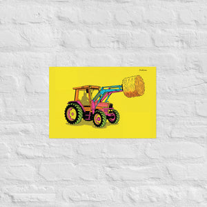 Furrow & Fields Poster Massey Ferguson 3070 Autotronic Pop Art | Poster Quality Farmers Merch