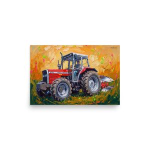 Furrow & Fields Poster Massey Ferguson 375 Splash Art | Poster Quality Farmers Merch
