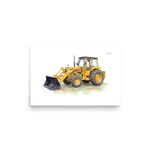 Furrow & Fields Poster Massey Ferguson 50E Watercolor | Poster Quality Farmers Merch
