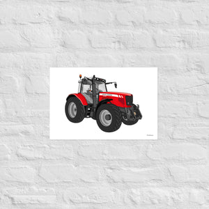 Furrow & Fields Poster Massey Ferguson 6480 | Poster Quality Farmers Merch