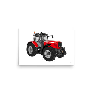 Furrow & Fields Poster Massey Ferguson 6480 | Poster Quality Farmers Merch