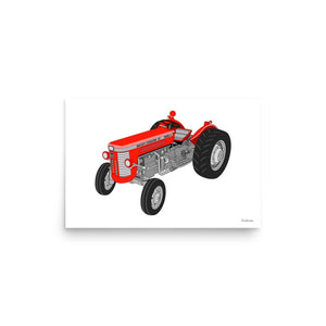 Furrow & Fields Poster Massey-Ferguson 65 Mark II | Poster Quality Farmers Merch