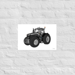Furrow & Fields Poster Massey Ferguson 7726S Black Beauty | Poster Quality Farmers Merch