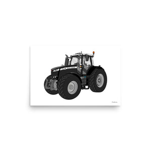 Furrow & Fields Poster Massey Ferguson 7726S Black Beauty | Poster Quality Farmers Merch