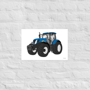 Furrow & Fields Poster New Holland 7040 | Poster Quality Farmers Merch